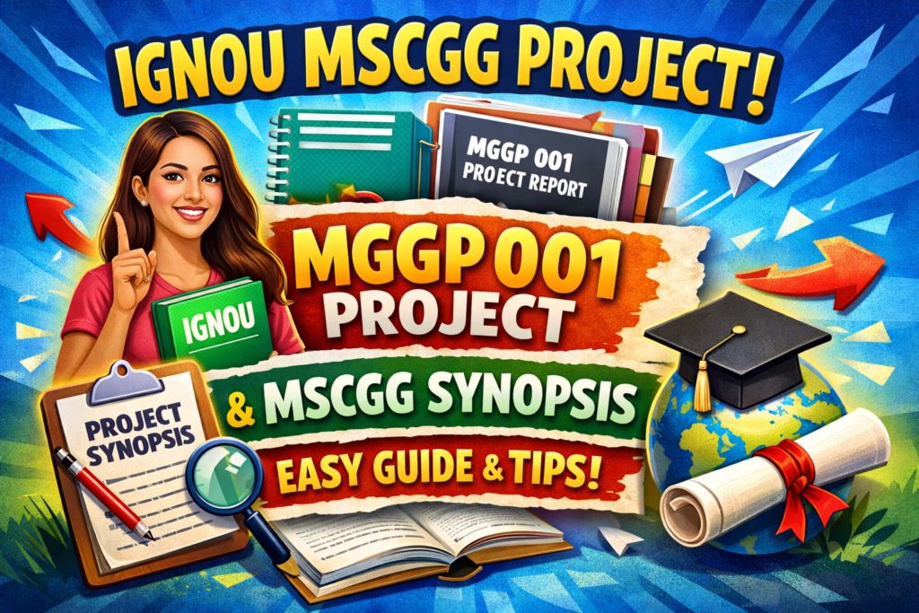 IGNOU MSCGG Project | MGGP 001 Project & MSCGG Project Synopsis
